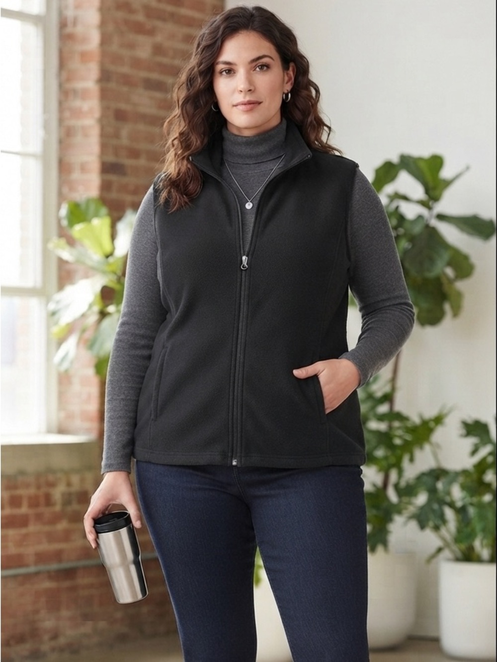 Pine Trails Full Zip Fleece Vest Women’s Size XXL